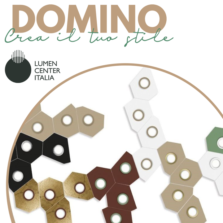 Crea il tuo stile! #DOMINO è un nuovo concetto di plafoniera, completamente componibile e personalizzabile a marchio LUMEN CENTER ITALIA   
