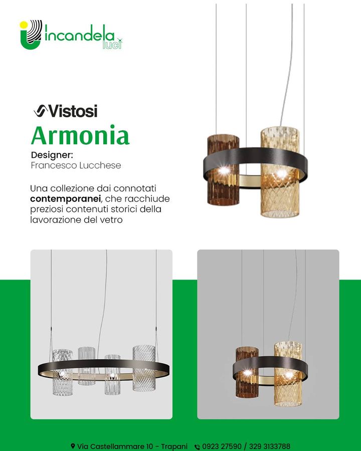 Collezione #Armonia  Vistosi ✨

Una collezione dai connotati contemporanei, che